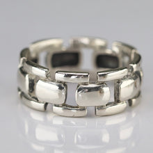 Load image into Gallery viewer, Sterling silver chunky link style band ring