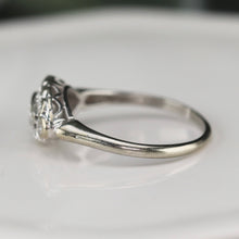 Load image into Gallery viewer, Princess style diamond ring in 14k white gold