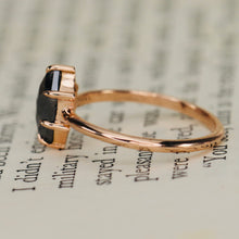 Load image into Gallery viewer, Salt and pepper diamond ring in 14k rose gold from Manor Jewels.