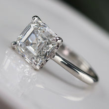 Load image into Gallery viewer, MANOR ROYAL: The Victoria -4.43ct Asscher cut lab grown diamond ring in platinum