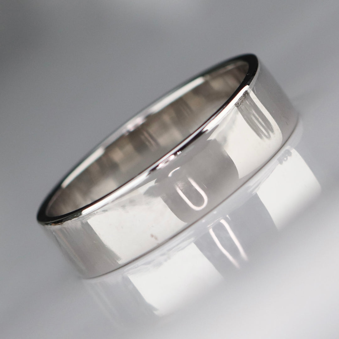 Sterling silver plain polished band