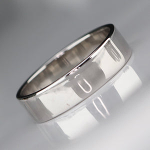 Sterling silver plain polished band