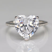 Load image into Gallery viewer, Sterling silver large heart CZ ring