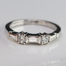 Load image into Gallery viewer, SALE!  Estate 14k white gold diamond band