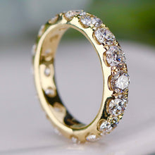 Load image into Gallery viewer, Lab grown 4ctw diamond eternity band ring in 14k yellow gold