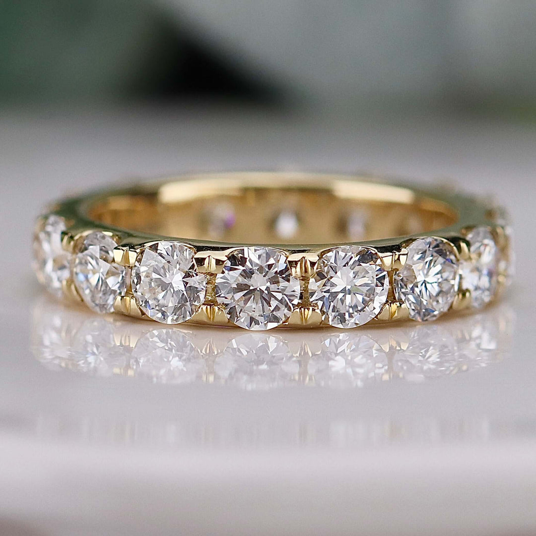 SPECIAL: Lab grown 4ctw diamond eternity band ring in 14k yellow gold