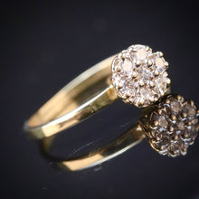 Load image into Gallery viewer, Vintage ring with diamonds in yellow gold from Manor Jewels