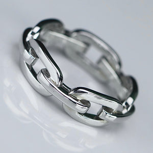 Sterling silver paperclip band