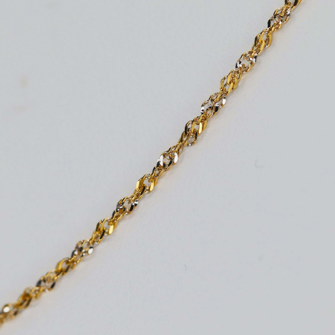 14k two tone gold Italian chain