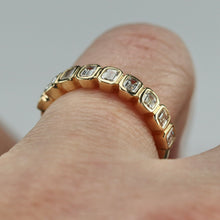 Load image into Gallery viewer, Lab grown diamond band ring in 14k yellow gold