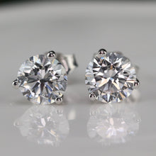 Load image into Gallery viewer, Lab grown 2ctw F/VS Diamond studs in 14k white gold