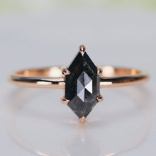 Load image into Gallery viewer, Salt and pepper diamond ring in 14k rose gold from Manor Jewels.