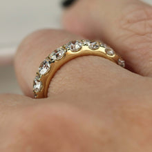 Load image into Gallery viewer, Lab grown 4ctw diamond eternity band ring in 14k yellow gold