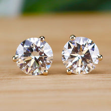 Load image into Gallery viewer, RESERVED FOR DL: PAYMENT 6 OF 6: Lab grown 3.10ctw Diamond studs in 14k yellow gold