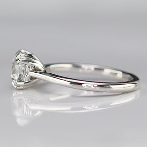 MANOR ROYAL: The Sophia - Antique cushion cut 1.54ct lab grown diamond ring in 14k white gold