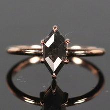 Load image into Gallery viewer, Salt and pepper diamond ring in 14k rose gold from Manor Jewels.