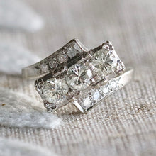 Load image into Gallery viewer, Stunning diamond bypass ring in 14k white gold