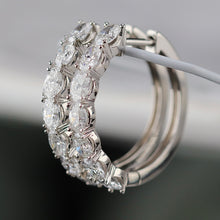 Load image into Gallery viewer, SPECIAL!  Lab Grown 1.50ctw diamond hoops in 14k white gold