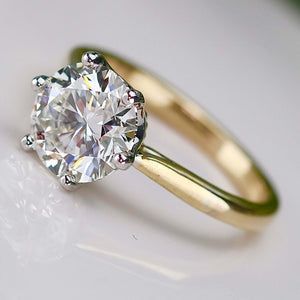 MANOR ROYAL:  The Beatrice - 2.81ct lab grown diamond ring in 14k yellow & white gold