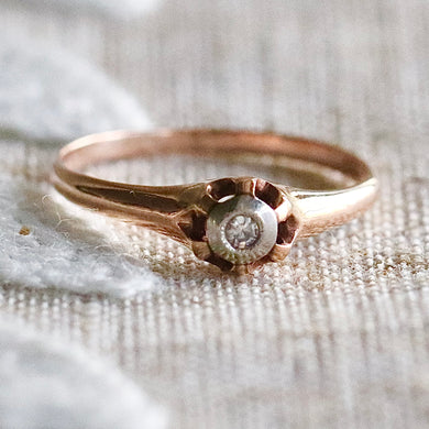 Victorian diamond ring in rose gold