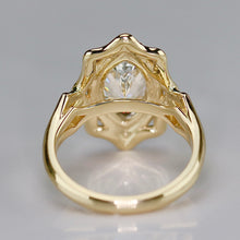 Load image into Gallery viewer, MANOR ROYAL: The Sienna - 1.64ctw Marquise lab grown diamond halo ring in 14k yellow gold