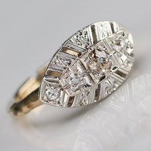 Load image into Gallery viewer, Vintage adjustable old cut Diamond ring in 14k Gold