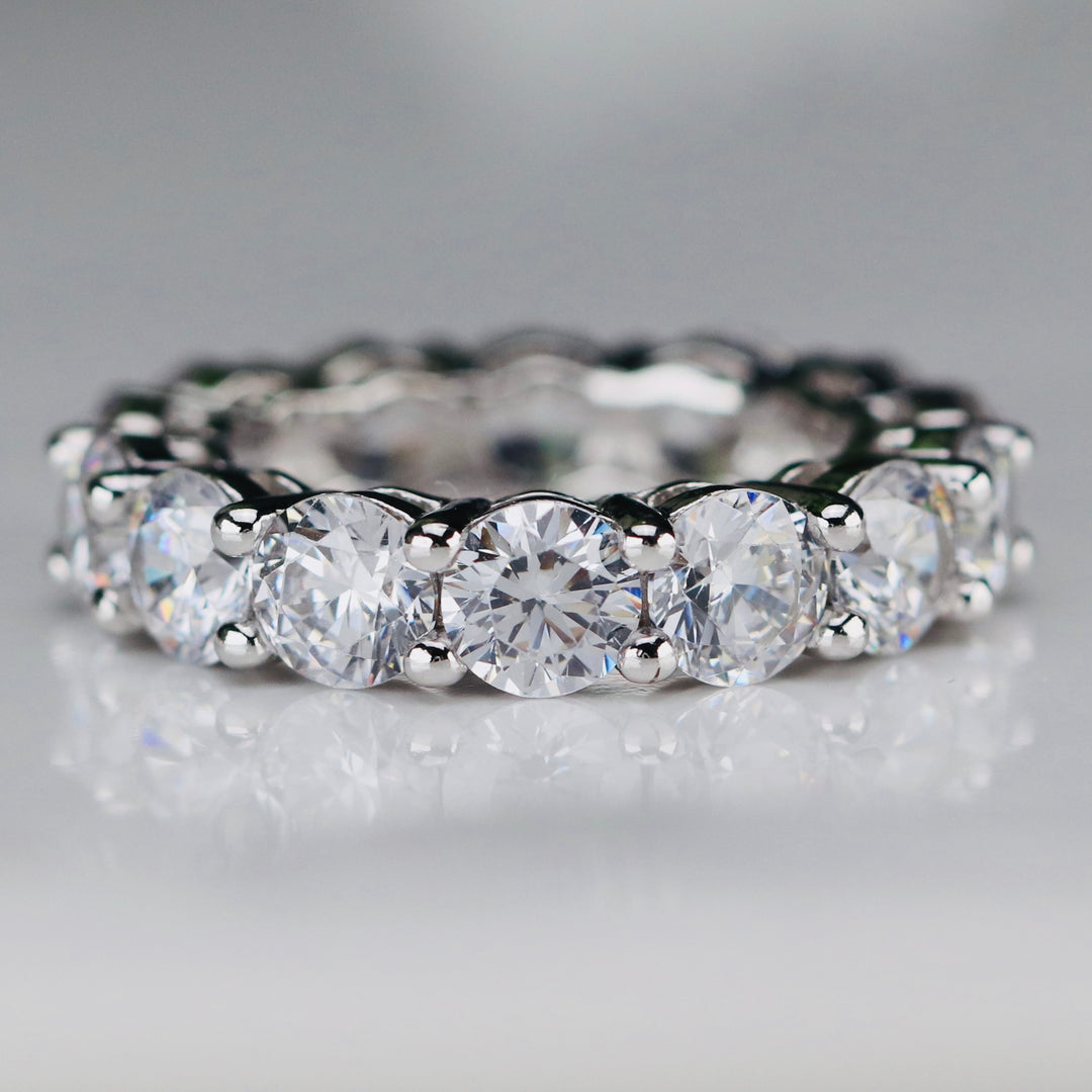 Sterling silver CZ eternity band