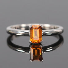 Load image into Gallery viewer, Citrine solitaire ring in white gold