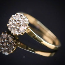 Load image into Gallery viewer, Vintage ring with diamonds in yellow gold from Manor Jewels