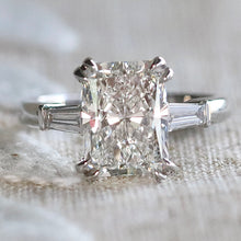 Load image into Gallery viewer, MANOR ROYAL: The Alexandra - 3.85ct radiant cut lab grown diamond ring in 14k white gold