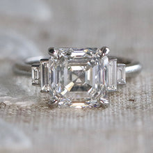 Load image into Gallery viewer, MANOR ROYAL: The Catherine - 4.40ct Asscher cut lab grown diamond ring in platinum