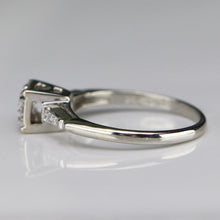 Load image into Gallery viewer, SPECIAL: Vintage earth mined diamond solitaire ring in 18k white gold