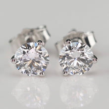 Load image into Gallery viewer, Lab grown 1ctw F/VS Diamond studs in 14k white gold