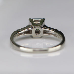 SPECIAL: Vintage earth mined diamond solitaire ring in 18k white gold