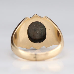 Heavy Vintage star sapphire ring in yellow gold