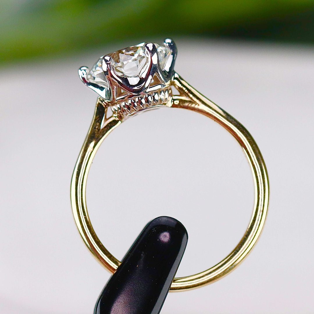 MANOR ROYAL:  The Beatrice - 2.81ct lab grown diamond ring in 14k yellow & white gold