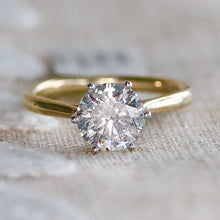 Load image into Gallery viewer, MANOR ROYAL:  The Beatrice - 1.85ct lab grown diamond ring in 14k yellow &amp; white gold