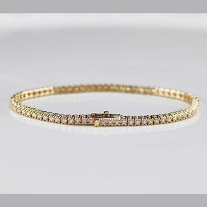 2ctw Lab Grown Diamond tennis bracelet in 14k yellow or white gold