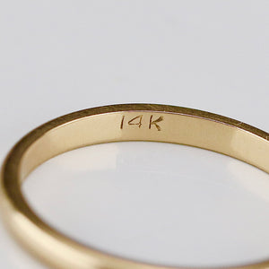 14k yellow gold classic plain band