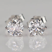 Load image into Gallery viewer, Lab grown 1ctw F/VS Diamond studs in 14k white gold