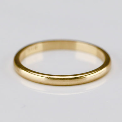 14k yellow gold classic plain band