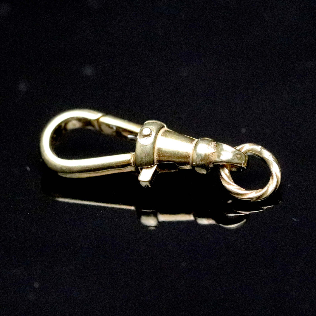 Vintage yellow gold dog clip