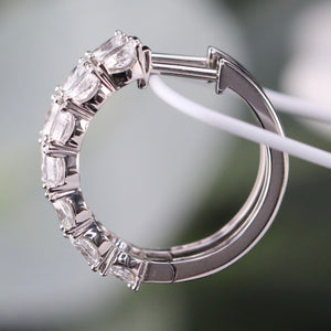 SPECIAL!  Lab Grown 1.50ctw diamond hoops in 14k white gold