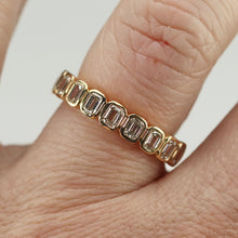 Load image into Gallery viewer, Lab grown diamond band ring in 14k yellow gold