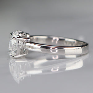 2ctw lab grown toi et moi 2 stone diamond ring in 14k white gold