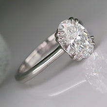 Load image into Gallery viewer, MANOR ROYAL:  The Ophelia - 1.92ct lab grown oval diamond ring in 14k white gold D/VVS2