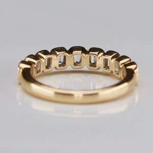 Lab grown diamond band ring in 14k yellow gold