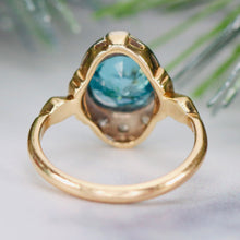 Load image into Gallery viewer, Find the perfect vintage blue zircon ring for any occasion on our website. Our antique blue zircon rings have been hand selected for quality and desirability.