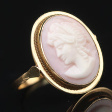 Load image into Gallery viewer, Vintage cameo ring in 14k yellow gold from Manor Jewels