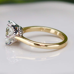 MANOR ROYAL:  The Beatrice - 2.81ct lab grown diamond ring in 14k yellow & white gold